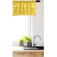 thumbnail image 3 of Floral Window Valance Pack of 2, Pattern of Ornamental Summer Daisies Top View Vibrant Sunny Tone, Rod Pocket Curtain Valances for Kitchen Bedroom, 54" X 18", Yellow Yellow, by Ambesonne, 3 of 4