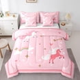 thumbnail image 1 of YST Unicorn Bedding Set, Cartoon Animal Theme, 7-Piece, Queen, 1 of 5