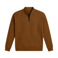 thumbnail image 4 of Men’s Long Sleeve Knitted Quarter Zip Pullover Sweater Loose Fit Casual Everyday Top, 4 of 7