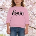 thumbnail image 2 of Bobifish Toddler Girls Sweatshirts Cute Love Fleece Lined Long Sleeve Pullover Tops For Kid, 2 of 4