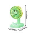 thumbnail image 3 of Mini ventilador de escritorio recargable por USB, pequeño ventilador portátil para estudiantes en residencias universitarias, ventilador de escritorio de oficina con motor silencioso: ventilador, 3 of 6