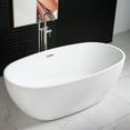 thumbnail image 5 of WOODBRIDGE 67" Acrylic Freestanding Bathtub Contemporary Soaking Tub with chrome Overflow & Drain, B-0028, 5 of 6