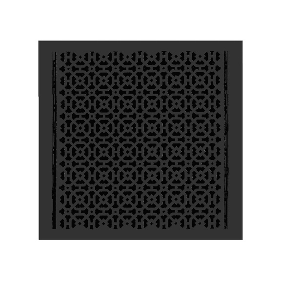 Achtek Air Supply Vent 16"x 16" Duct Opening (Overall 17-1/2"x 17-1/2"") Solid Cast Aluminium Register Cover | Powder Coated