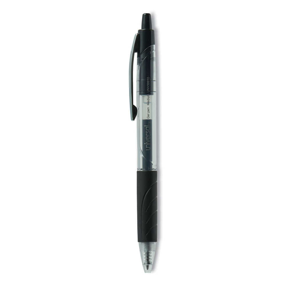 Medium 0.7 mm, Retractable, Comfort Grip jel Pen - Black /Clear (36/Pack)