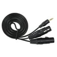 thumbnail image 3 of 3.5mm Connector to Dual XLR Female Microphone Cable Connect Condenser Microphone Audio Line3.5XLR 3m, 3 of 8