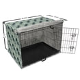thumbnail image 6 of Geometric Dog Crate Cover, Pattern of Circles and Triangles, Easy to Use Pet Kennel Cover Small Dogs Puppies Kittens, 7 Sizes, Pale Green Dark Teal, by Ambesonne, 6 of 6