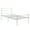 White, variant on VECELO Twin Size Metal Bed Frame with Headboard, Modern Platform Bed/Mattress Foundation, Easy Assembly, White