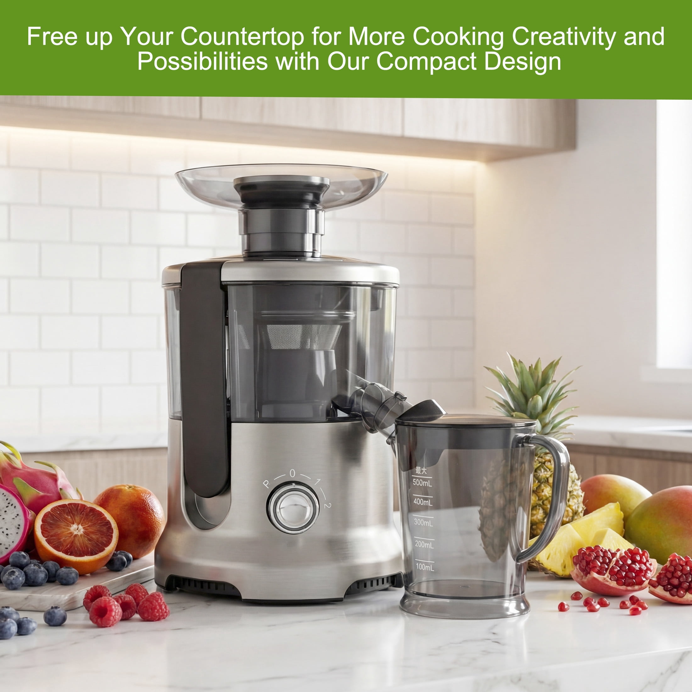 EDX 600W Centrifugal Juicer Extractor, 220V/120V Dual Voltage 60Hz, 2L Large Capacity, 17000RPM High Speed for Fruits & Vegetables, Easy to Clean, Ideal for Home Daily Use