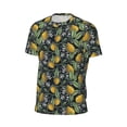 thumbnail image 6 of Wukai Hand Drawn Citrus Fruits Elegant Lemons Print Men's Short-Sleeved Mesh T-Shirt,Quick-Dry Short Sleeve Workout T-Shirt-XX-Large, 6 of 8