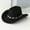 Black, variant on HNMKIU Western Cowboy Hat Turquoise Bohemian Wide Brim Design with Chain for Men Women Fashionable Unisex Party Accessory Black,One Size