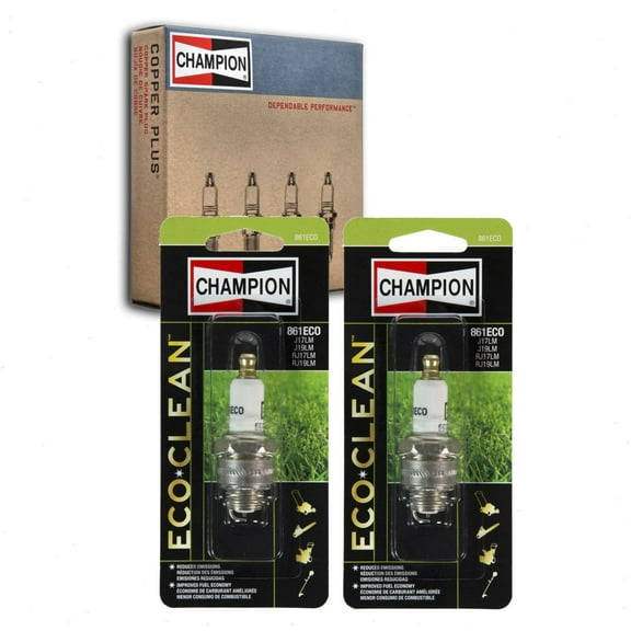 2 pc Champion 861ECO Spark Plugs for Ignition Wire Secondary
