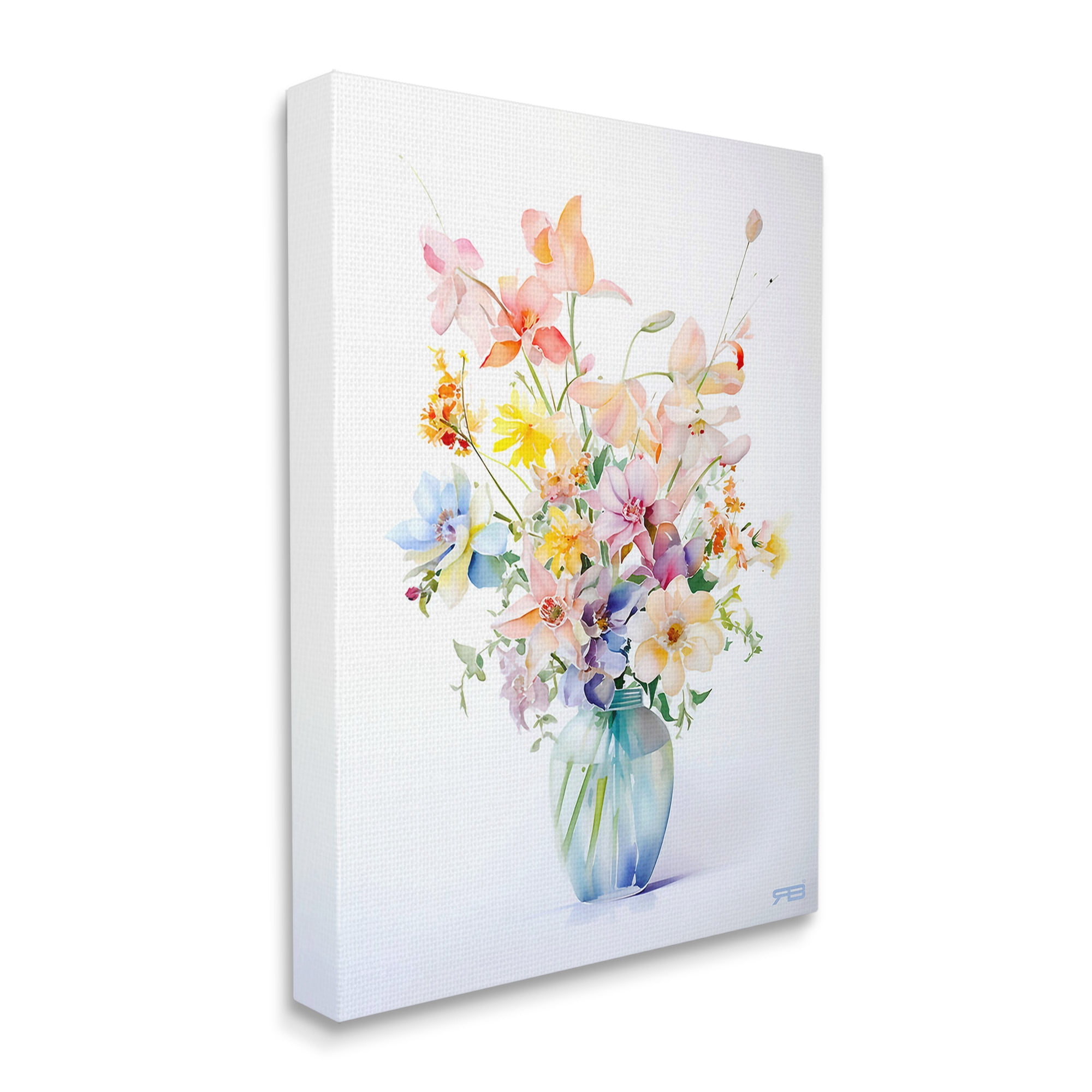 Stupell Industries Simple Spring Florals Botanical & Floral Painting Gallery Wrapped Canvas Art Print Wall Art, 36 x 48