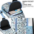 thumbnail image 4 of Sling Backpack,Light Blue Christmas House and Tree Pattern Crossbody Bag with Water Bottle Holder,Waterproof Sling Bag for Men/Women with Chest Phone Holder for Hiking,Travel, 4 of 6