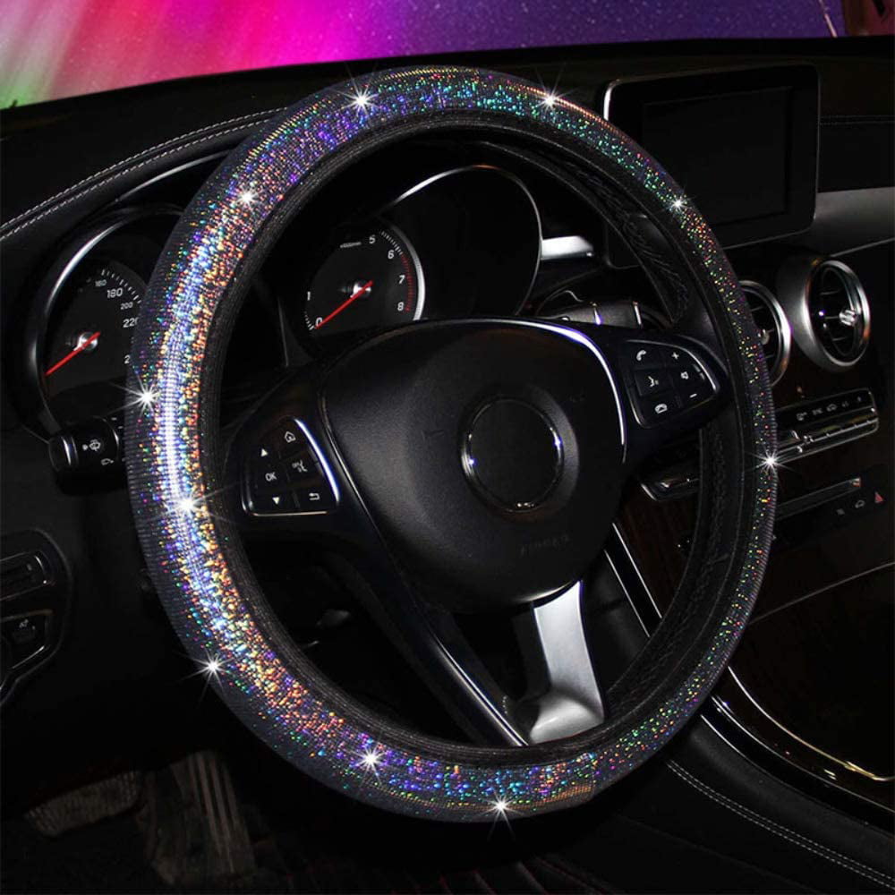 Crystal Car Steering Wheel Cover For Women Girls Cute Glitter