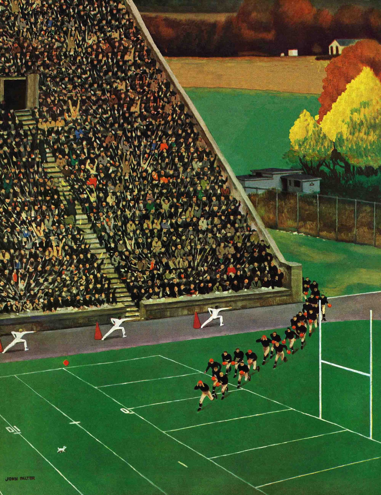 Marmont Hill Onto the Field by John Falter Painting Print on Canvas