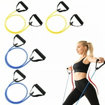 BESTSKY 4Pcs Resistance Bands,Heavy Activation Workout Resistance Bands with Handles,Fitness Strength Training Exercise Bands,Combination Style3,10/25Lb