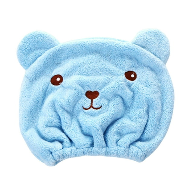 Curly hair wraps Bear Washable Soft Absorbent Dry Hair Cap for Gym Hotel