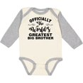 thumbnail image 3 of Inktastic Officially The World's Greatest Big Brother Boys Long Sleeve Baby Bodysuit, 3 of 5