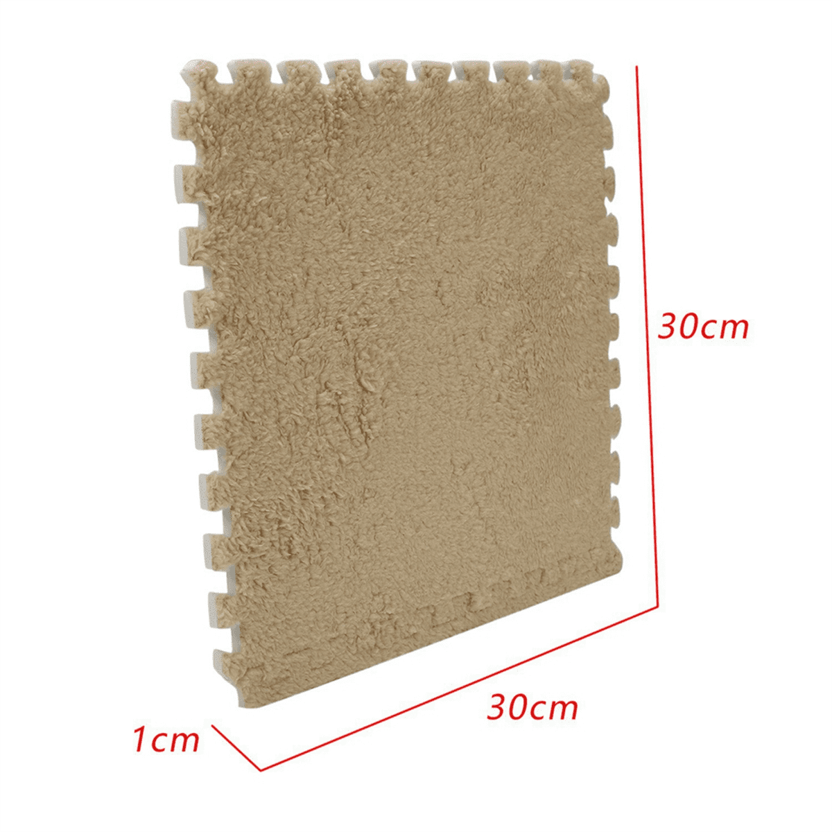 30 Piece Foam EVA Fuzzy Mat Flooring Carpet Tiles for Kids - Perfect for Nursery Décor, Baby Room