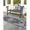 thumbnail image 3 of Rugs.com Outdoor Traditional Collection Rug – 6 Ft Runner Charcoal Gray Flatweave Rug Perfect For Hallways, Entryways, 3 of 5