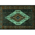 thumbnail image 1 of Ahgly Company Indoor Rectangle Persian Turquoise Blue Traditional Area Rugs, 4' x 6', 1 of 4
