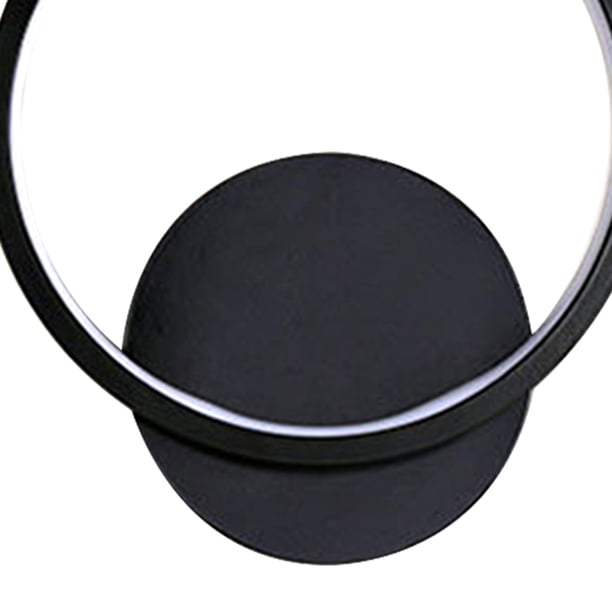 Aplique LED 12W Montaje para Salón (Redondo Cálido) Negro