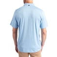 thumbnail image 2 of Men's Cutter & Buck Heather Blue UCF Knights Forge Eco Heather Stripe Stretch Recycled Polo, 2 of 2