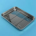 thumbnail image 3 of 2X 9 Inch Toaster Oven Tray and Rack Set, Small Stainless Steel Baking Pan with Cooling Rack,Dishwa, 3 of 5
