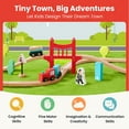 thumbnail image 3 of Tiny Land Wooden Train Set - 39 Pcs with Wooden Tracks, Expandable & Changeable - for Toddlers Ages 3+, Boys & Girls, Wood Material, 3 of 8