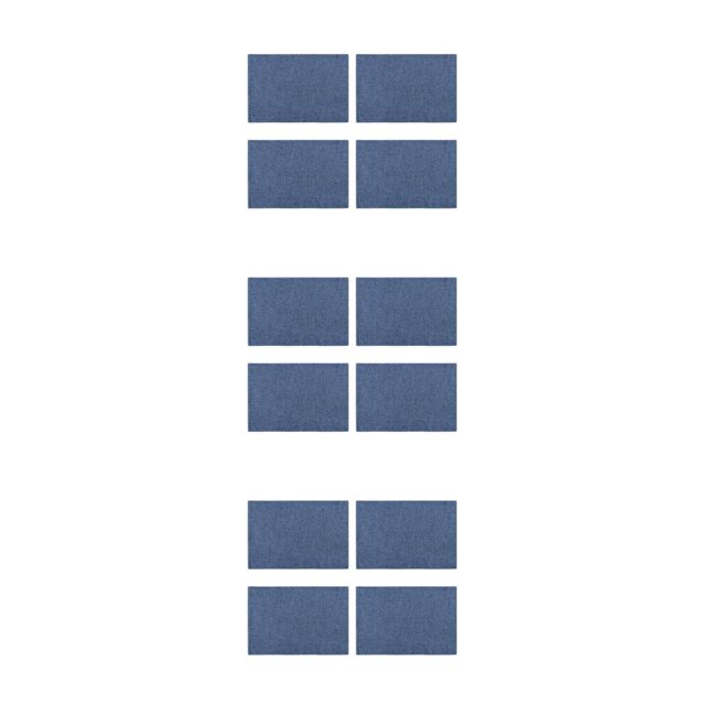 Maytalsory 1/2/3/5 4 Pieces Linen Double Layer Placemats Dining Table Washable Non-slide Cloth Tableware Cup Placemat Pad Home Outdoor Dark blue 3PCS