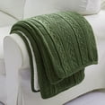thumbnail image 5 of ZXNYH Acrylic White Cable Knit Sherpa Throw Blanket – Thick, Soft, Big, Cozy Ivory White Knitted Fleece Blankets for Couch, Sofa, Bed – Large 60 x 80 Inches Ivory White Coverlet, 5.2 Pounds, 5 of 8