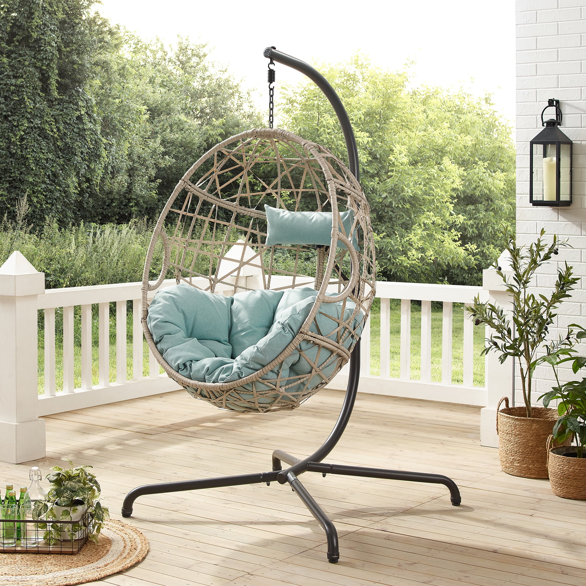Ulax Furniture Outdoor Wicker Hanging Basket Swing Chair Indoor Egg