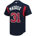 thumbnail image 3 of Men's Mitchell & Ness Greg Maddux Navy Atlanta Braves Cooperstown Collection Mesh Batting Practice Button-Up Jersey, 3 of 4