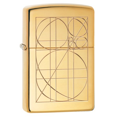 Zippo Golden Ratio Armor High Polish Brass Pocket Lighter