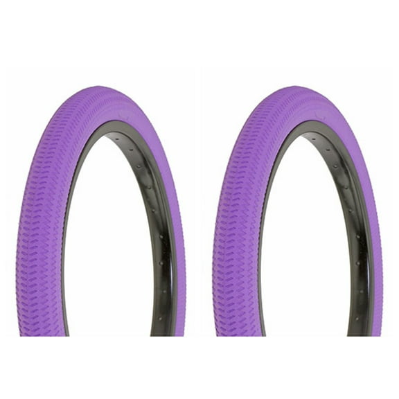Tire set. 2 Tires. Two Tires Duro 18" x 1.95" Purple/Purple Side Wall DB-5031.