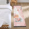 thumbnail image 3 of Yayeee Runner Rug for Bedroom 2'x6' Machine Washable Hallway Non Slip Mat, Pink Christmas Snowman, 3 of 8