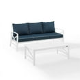 thumbnail image 4 of Crosley Kaplan Ensemble de Canapé d'Extérieur 2 Pcs, Bleu Marine, 4 of 16