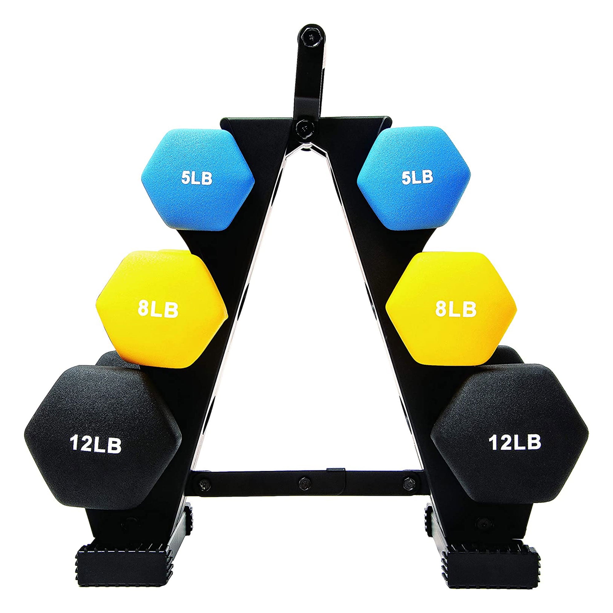 BalanceFrom Dumbbell Set with Stand (5lbs, 8lbs, 12lbs set)