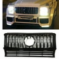 thumbnail image 2 of Racing Grill For Mercedes-Benz W463 G Class Wagon 1990-2017 G550 G500 Front Grille Silver GT R Style Upper Bumper Hood Mesh Grid, 2 of 6