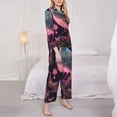 thumbnail image 3 of Vsdgher Bird 1 Pajamas Set Long Sleeve Sleepwear Womens Button Down Nightwear Pj Sets-Small, 3 of 7