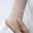 thumbnail image 2 of (2-Pack) Rinsvye Adjustable Ribbon Bracelet Beaded Chain Jewelry Girls Accessory Stackable Charm Bracelet Party Wear Friendship, 2 of 6