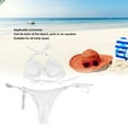 thumbnail image 2 of Traje de baño de 2 piezas para mujer conjunto de bikini con cuello halter entrecruzado elegante agradable para la piel con lazo lateral transpirable para exteriores para el ANGGREK Otros, 2 of 7