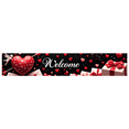 thumbnail image 4 of LUUFILx Welcome Floral Banner Roses Backdrop Party Background Venue Entrance Decoration Wall Hanging Event Decor Display Signs Celebration Pavillion, 4 of 7