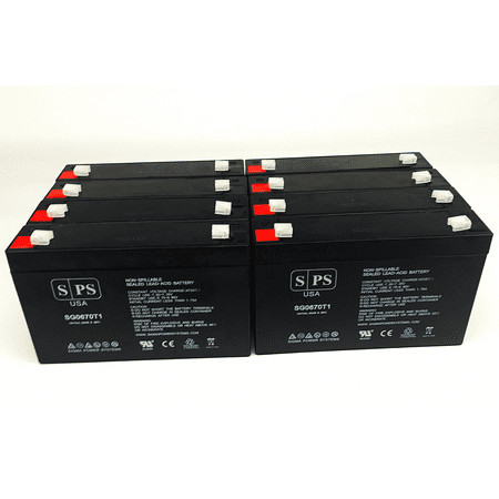 - SPS Brand 6V 7 Ah Replacement Battery for Medical Research Lab ECG Recorder (8 Pack)