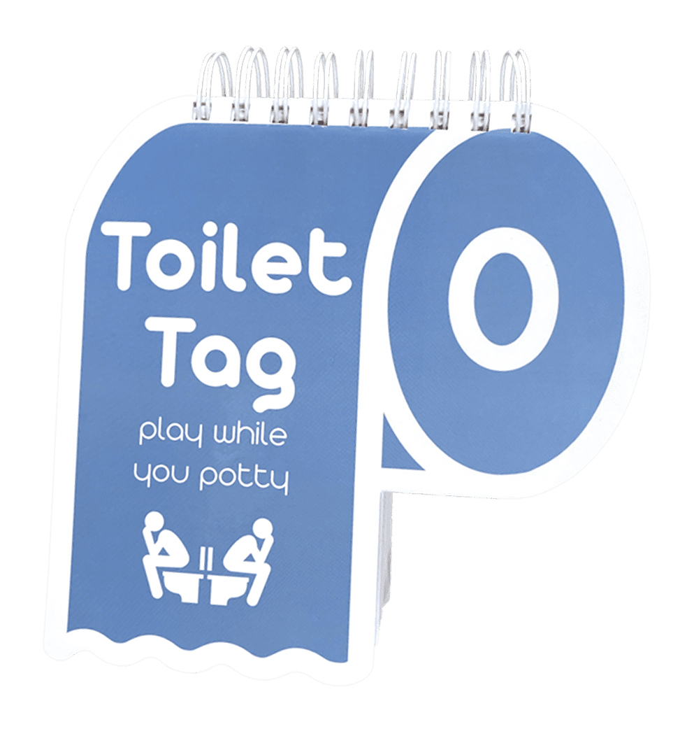 a hilarious tag game has a multi-colored toilet paper-scroll shape with lots of symbols is the perfect anniversary gift for your friend 