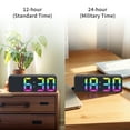 thumbnail image 5 of Unique Bargains 2 Pcs Alarm Clock Big Numbers Display Temperature Black, 5 of 6