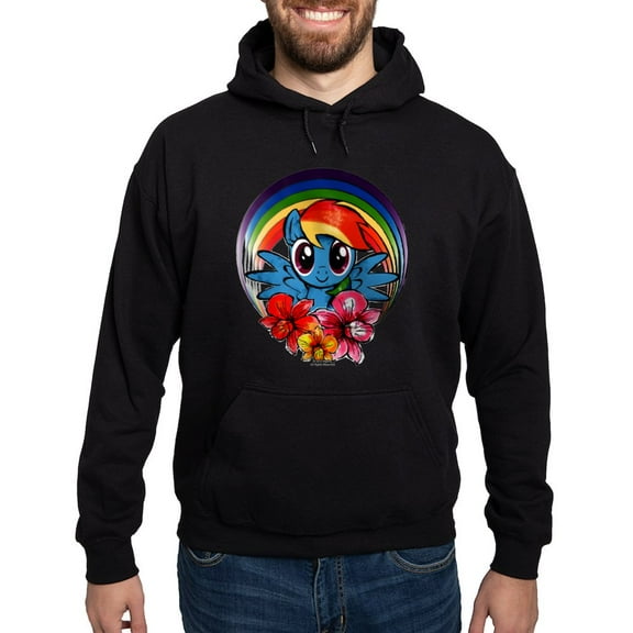 CafePress - My Little Pony Rainbow Dash Flowers Sweatshirt - Pullover Hoodie, Classic, Comfortable Hooded Sweatshirt