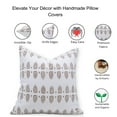 thumbnail image 5 of Fabdivine Block Print Throw Pillow Cover, 14x14 inch, Thick Cotton, White ,Handmade, 5 of 5