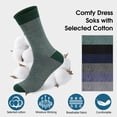 thumbnail image 4 of Loritta 6 Pairs Mens Dress Socks Business Breathable Crew Socks for Men Casual Stiped Long Socks, Size 6-9, 4 of 7