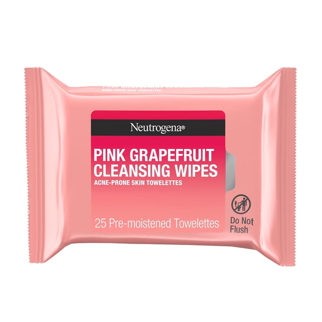 Toallitas de maquillaje limpiadoras faciales Neutrogena sin aceite, 25 unidades